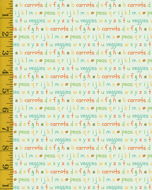 Eat Your Veggies! Alphabet - Per Yard -  by Sandy Gervais for Riley Blake Designs - C11114 Mint-RebsFabStash