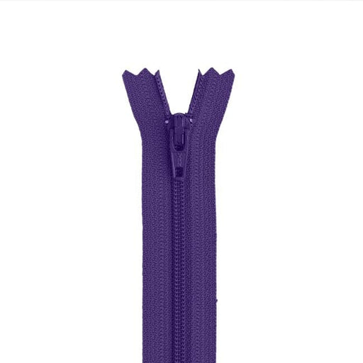 14" Nylon Coil Non-Separating Zipper - Royal Purple - YKK-Zipper-27-Buttons, Notions & Misc-RebsFabStash