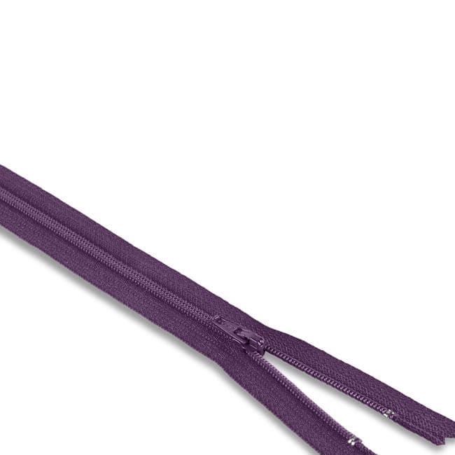 14" Nylon Coil Non-Separating Zipper - Royal Purple - YKK-Zipper-27