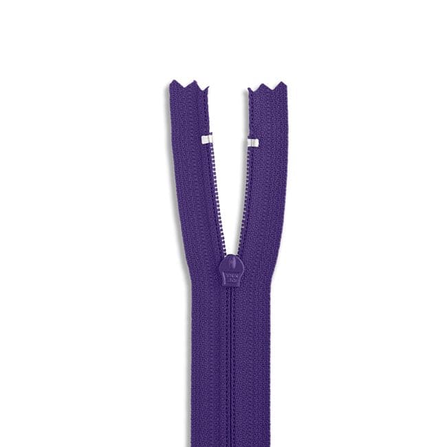 14" Nylon Coil Non-Separating Zipper - Royal Purple - YKK-Zipper-27
