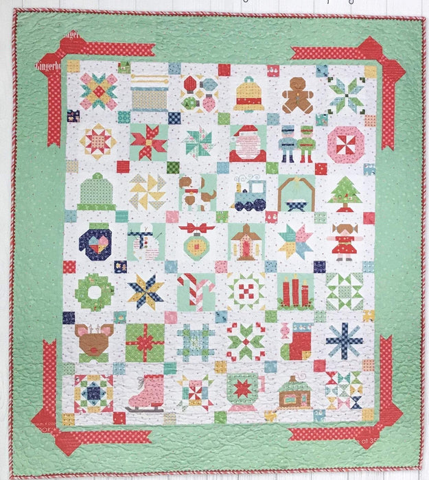 Vintage Christmas Sampler Quilt Kit - Fabric plus trim only - Lori Holt - Riley Blake - Cozy Christmas Collection