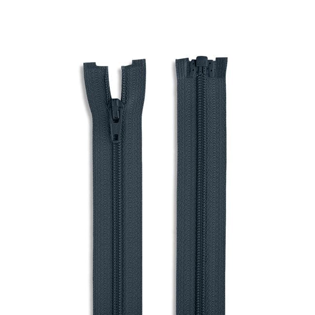 14" Nylon Coil Non-Separating Zipper - Steel Blue - YKK-Zipper-24