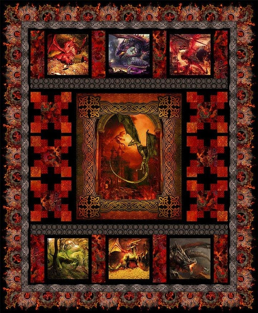 THEY ARE HERE!!! - RED Dragon Quilt Kit - Dragons Fabric Collection - Jason Yenter- In the Beginning Fabrics - Options for backing! - RebsFabStash