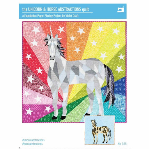 The Unicorn & Horse Abstractions Quilt - Paper Piecing Pattern - by Violet Craft - VC035-Patterns-RebsFabStash