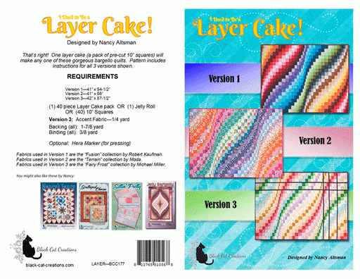 I Used to Be A Layer Cake! - Pattern - by Nancy Altsman for Black Cat Creations-RebsFabStash