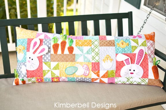 "Hoppy" Easter! Bench Pillow - Pattern - Machine EMBROIDERY CD - So Cute! - by Kimberbell - KD571