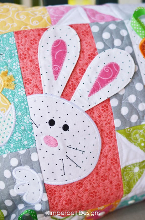 "Hoppy" Easter! Bench Pillow - Pattern - Machine EMBROIDERY CD - So Cute! - by Kimberbell - KD571