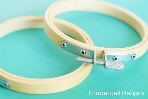 Bamboo Hoops - Set of (2) 3.5" diameter - by Kimberbell Designs - Kimberbellishments - KDKB149