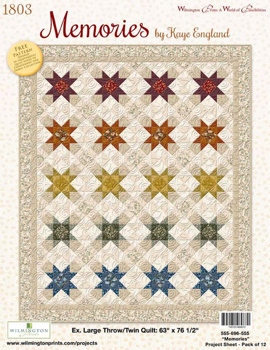 Memories - Quilt KIT - by Kaye England - Wilmington Prints - Reproduction Prints - #1803-Quilt Kits & PODS-RebsFabStash
