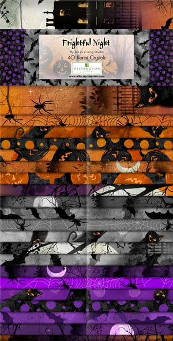 Frightful Night - Cats A/O Orange - Per Yard - Art Licensing Studio for Wilmington Prints - Halloween, Cats - 3044 20506 898