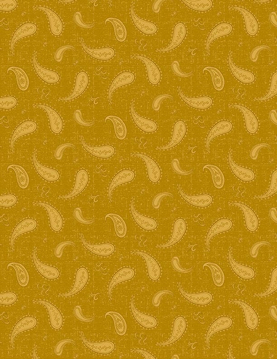 Memories - Ribbon Loops Yellow - Per Yard - by Kaye England - Wilmington Prints - Reproduction, Tonal - 1803-98687-558