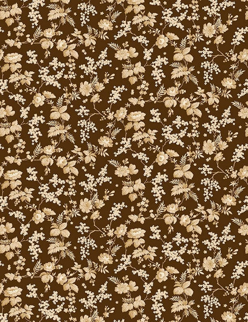 Memories - Trailing Flowers Brown - Per Yard - by Kaye England - Wilmington Prints - Reproduction - 1803-98683-221-Yardage - on the bolt-RebsFabStash
