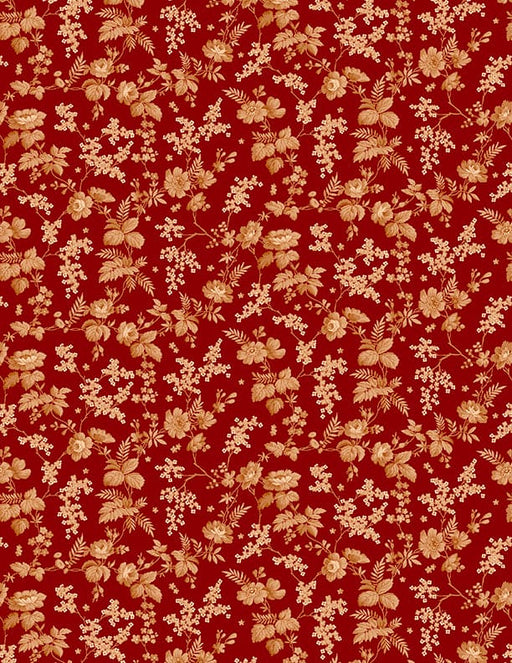 Memories - Trailing Flowers Red - Per Yard - by Kaye England - Wilmington Prints - Reproduction - 1803-98683-384-Yardage - on the bolt-RebsFabStash