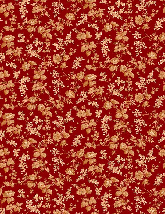 Memories - Trailing Flowers Red - Per Yard - by Kaye England - Wilmington Prints - Reproduction - 1803-98683-384-Yardage - on the bolt-RebsFabStash