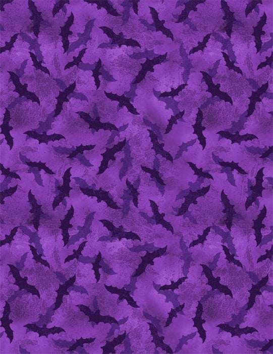 Frightful Night - Spider Webs Purple- Per Yard - Art Licensing Studio for Wilmington Prints - Halloween, Webs, Spider - 3044 20509 696