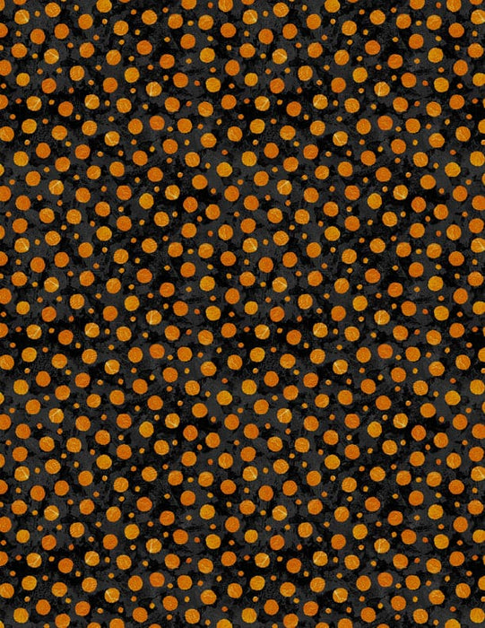 Frightful Night - Dots Black/Orange - Per Yard - Art Licensing Studio for Wilmington Prints - Halloween, Dots - 3044 20510 988-Yardage - on the bolt-RebsFabStash
