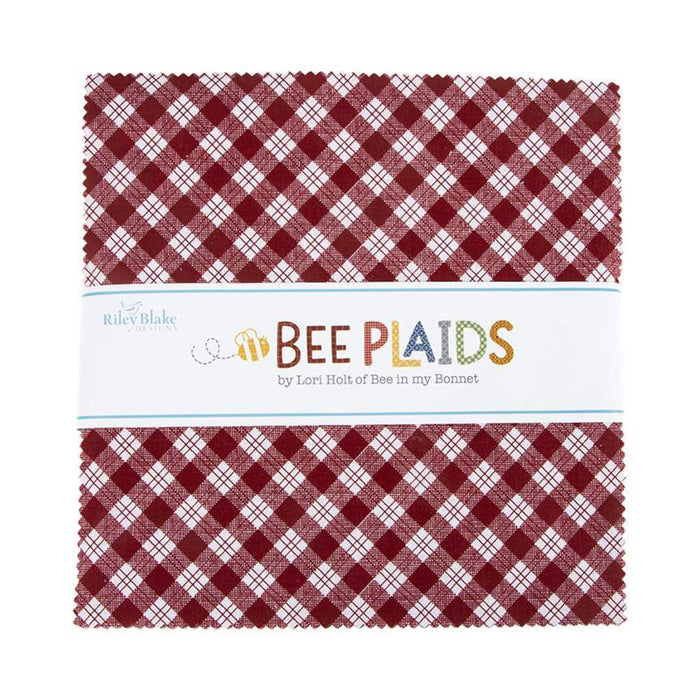 NEW! Bee Plaids - Layer Cake - (42) 10" Squares - Stacker - Lori Holt - Bee in my Bonnet - Riley Blake - Basics - 10-12020-42-Layer Cakes/Jelly Rolls-RebsFabStash