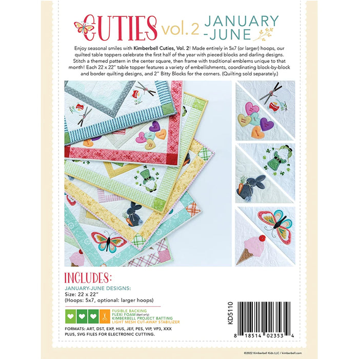 Kimberbell Cuties Vol.2: January - June - For Machine Embroidery - by Kimberbell - by Kim Christopherson - KD5110