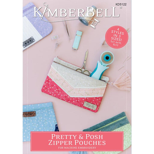 Pretty & Posh Zipper Pouches CD - Machine EMBROIDERY - Kim Christopherson of Kimberbell - KD5122-Patterns-RebsFabStash