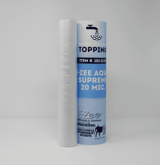 E-Zee Aqua Supreme Embroidery Topping - 20 Micron - 12" x 10 yd roll - Embroidery stabilizer - MD101-12-10-Stabilizer-RebsFabStash