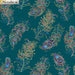Peacock Flourish - Floating Feathers Small Dark Teal/Multi - Per Yard - Ann Lauer - Grizzly Gulch - Benartex - Metallic - 10235M-85-Yardage - on the bolt-RebsFabStash