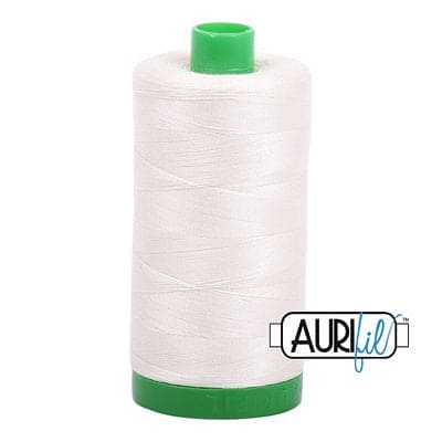 Aurifil - Mako Cotton Thread - 1094 yds/1000m - CHALK - 40 wt - 1040-2026-thread-RebsFabStash