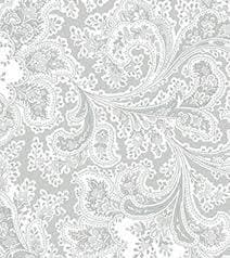108" WIDE - Per yd - Benartex - gray & white - Paisley - Malabar Dove - Rosemont Collection - Beautiful - quilt back - wide back 2283W 08 - RebsFabStash