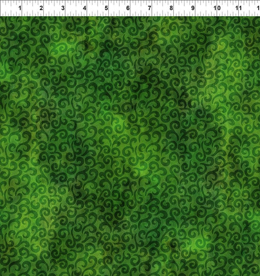 Rainbow of Jewels - Evergreen Swirl - Per Yard - by Jason Yenter for In the Beginning Fabrics - Tonal, Blender - Green - 11RJ-1-Fat Quarters/F8s/Bundles-RebsFabStash