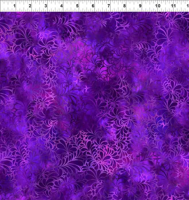 Rainbow of Jewels - Purple Flourish - Per Yard - by Jason Yenter for In the Beginning Fabrics - Tonal, Blender - Purple - 13RJ-1-Fat Quarters/F8s/Bundles-RebsFabStash