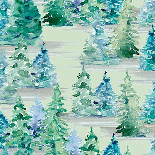Forest Friends - Boy - Trees - Per Yard - by Audrey Jeanne Roberts for 3 Wishes - 18679-GRN-Yardage - on the bolt-RebsFabStash