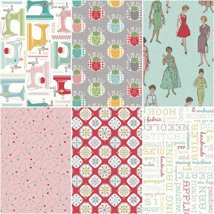 My Happy Place - Home Decorator Fabric - 1 yard Bundle - (6) 36"x57" wide pieces - Lori Holt for Riley Blake designs - 1YD-HD11210-6
