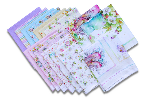 Boots and Blooms - Sillier than Sally Designs - by P&B Textiles - Watercolor - PROMO Half Yard Bundle (13) 18" x 42" Pieces - + all 3 beautiful panels!-Fat Quarters/F8s/Bundles-RebsFabStash