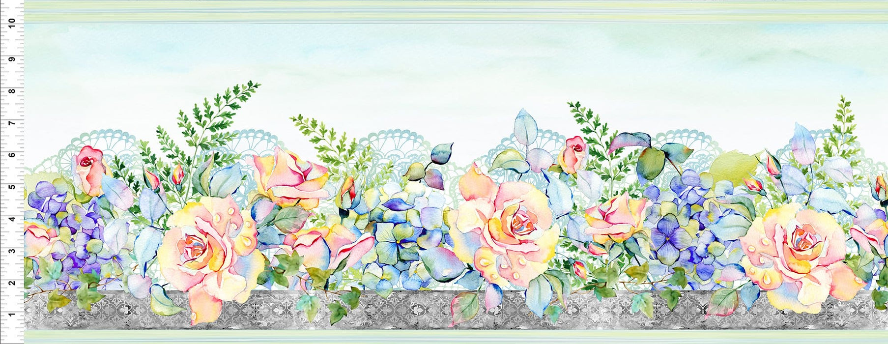Patricia - Multicolor Butterflies - Per Yard - by In The Beginning Fabrics - Floral, Pastels, Digital Print - Multi - 4PAT1