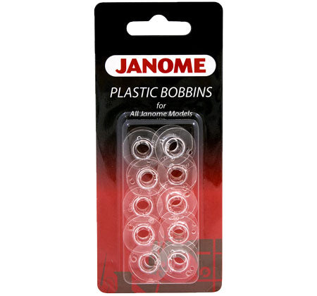 Plastic bobbins for Janome Home Use sewing and embroidery machines - 10 pack