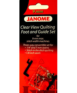 Clear View Quilting foot and guide set for Janome machines - for 9mm max stitch width machines