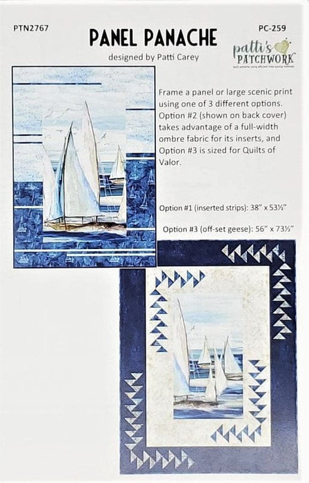 Panel Panache - PATTERN - Designed by Patti Carey of Patti's Patchwork - Uses Sail Away by Northcott - 3 Quilt Options in 1 Pattern - RebsFabStash