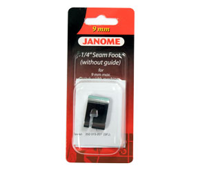 1/4" Seam foot without guide for Janome machines - for 9mm max stitch width machines