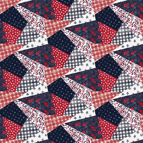 American Dreamer - Pieced Patchwork - Multi - Per Yard - by AmyLee Weeks for 3 Wishes - 3AMERICANDRE-20243-MLT-Yardage - on the bolt-RebsFabStash