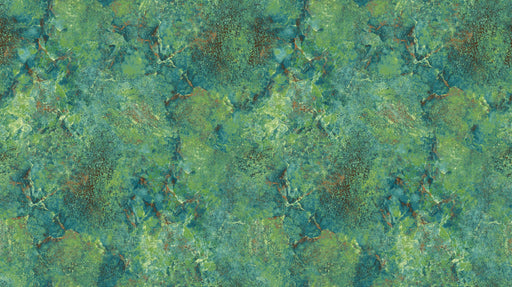 Stonehenge Prehistoric World - Green Teal Quartz - Per Yard - by Linda Ludovico for Northcott - Digital Print - Green Teal - RebsFabStash