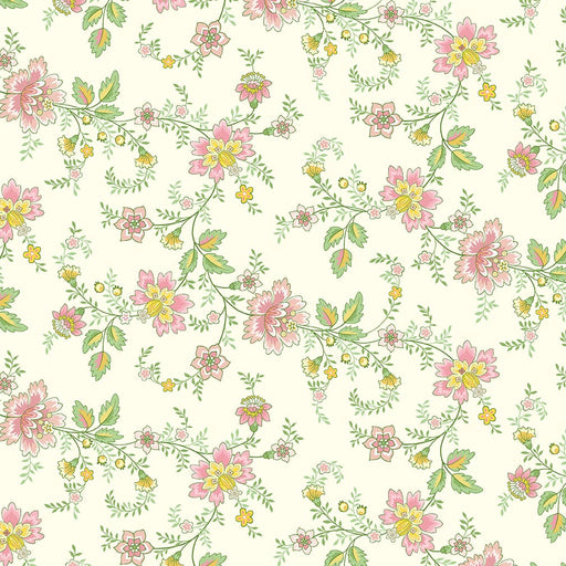 NEW! Renaissance Garden - Floral Vine - Per Yard - by Mary Jane Carey of Holly Hill Quilt Designs for Henry Glass - Cream - 2625-33-Yardage - on the bolt-RebsFabStash
