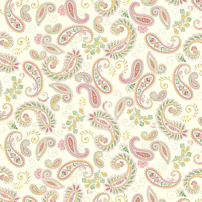 NEW! Renaissance Garden - Paisley Toss - Per Yard - by Mary Jane Carey of Holly Hill Quilt Designs for Henry Glass - Cream - 2627-33-Yardage - on the bolt-RebsFabStash