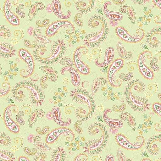 NEW! Renaissance Garden - Paisley Toss - Per Yard - by Mary Jane Carey of Holly Hill Quilt Designs for Henry Glass - Green - 2627-66-Yardage - on the bolt-RebsFabStash