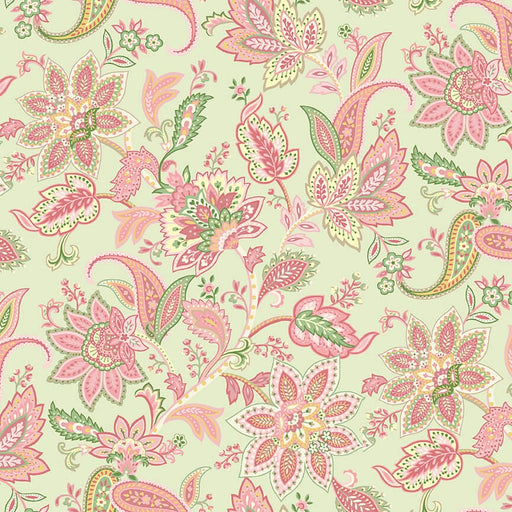NEW! Renaissance Garden - Main Floral - Per Yard - by Mary Jane Carey of Holly Hill Quilt Designs for Henry Glass - Green - 2631-66-Yardage - on the bolt-RebsFabStash
