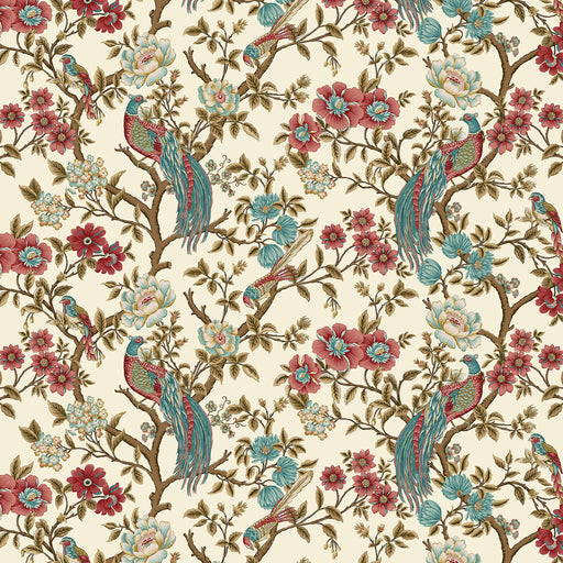 NEW! Lille - Main Bird and Floral - Per Yard - by Michelle Yeo for Henry Glass - Cream - 2760-33-Yardage - on the bolt-RebsFabStash