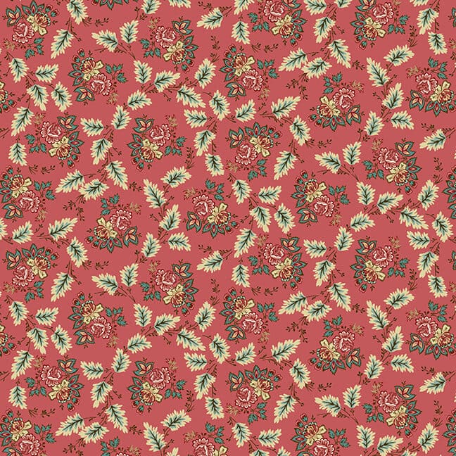 NEW! Lille - Floral Leaf - Per Yard - by Michelle Yeo for Henry Glass - Pink - 2763-22-Yardage - on the bolt-RebsFabStash