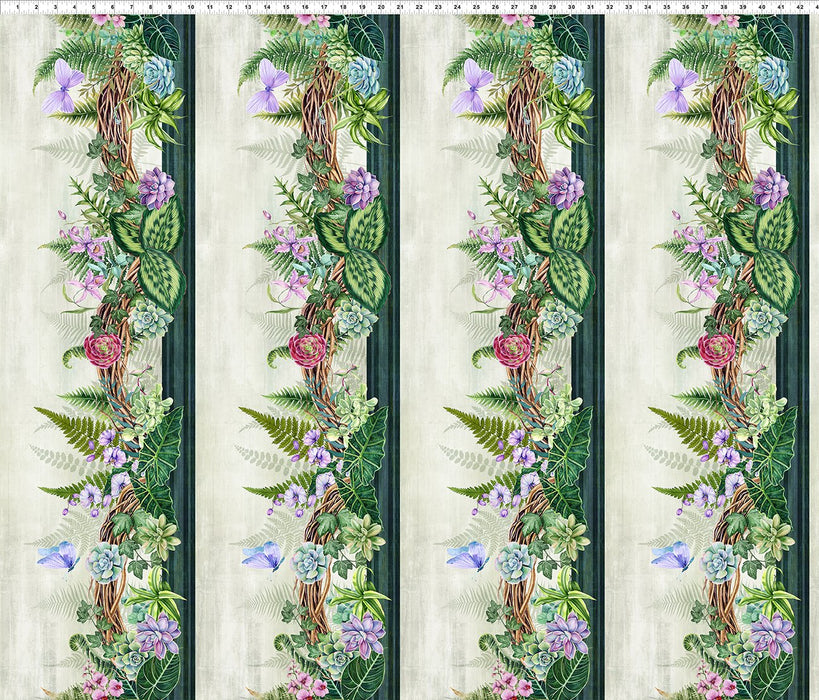 Botanical, Border Print, In The Beginning, Jason Yenter, Floral, plants