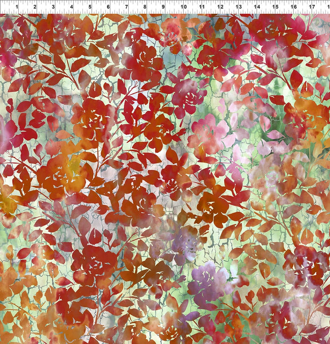 Haven - Per Yard - by In The Beginning Fabrics - Roses, Digital Print - Red Colorway - 3HVN 1