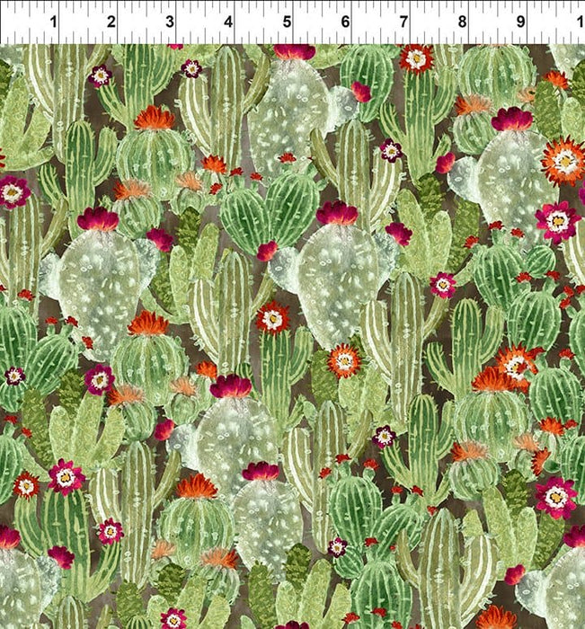 Southwest - Mini Cactus Green - Per Yard - Jason Yenter - In The Beginning - Cactus, Western - 7SOU1