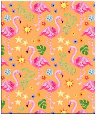 NEW! Wanderlust - Flamingos - Per Yard - by Stephanie Peterson Jones - P&B Textiles - Orange - WLUS 04620 O-Yardage - on the bolt-RebsFabStash