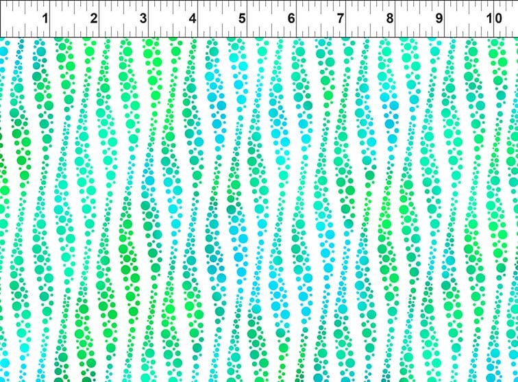 Unusual Garden II - Waves & Bubbles - Per Yard - Jason Yenter - In the Beginning Fabrics - Light - 4UGB-2